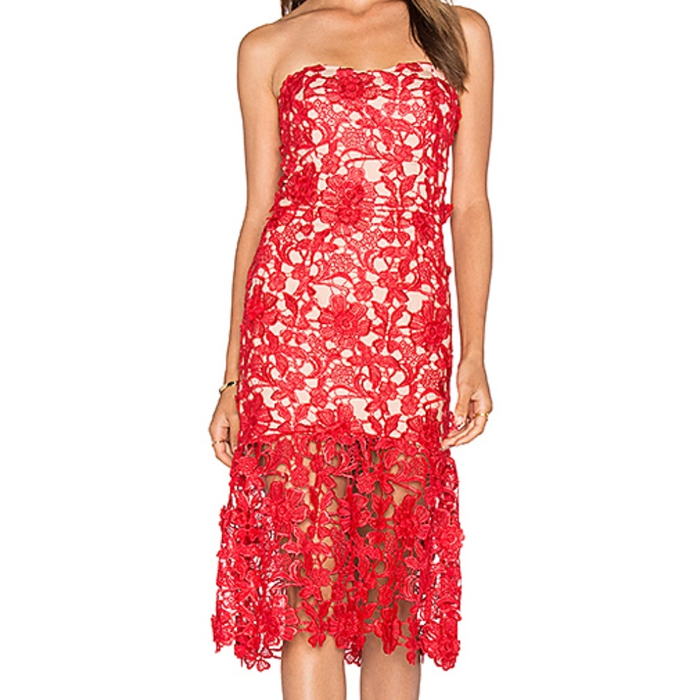 JARLO red strapless 'Charlie' dress. Brand new!